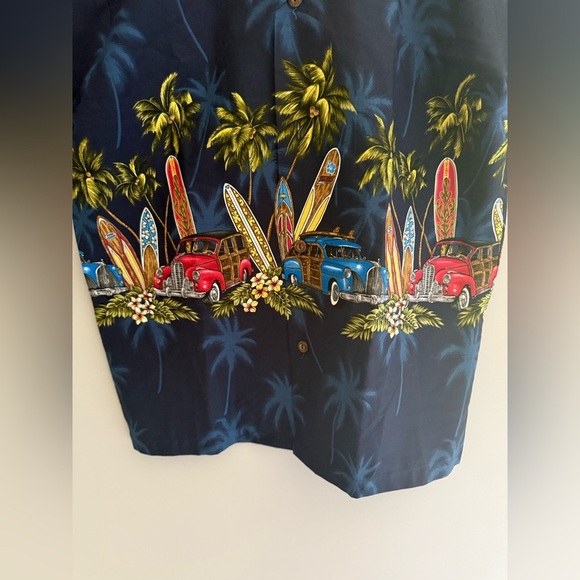 Pacific Legend Hawaiian Shirt Boys SZ L Button Up Short Sleeve Surf Board New - Picture 5 of 8